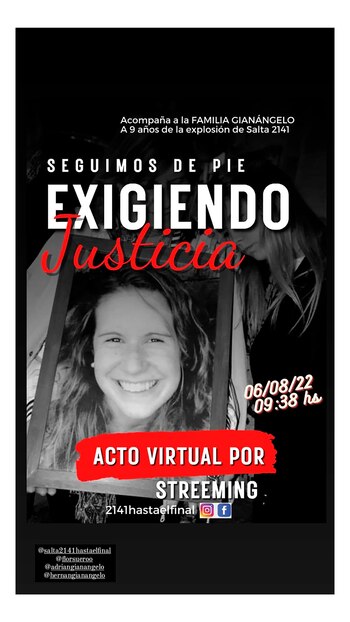 El flyer del acto que