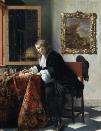 "Hombre escribiendo una carta", de