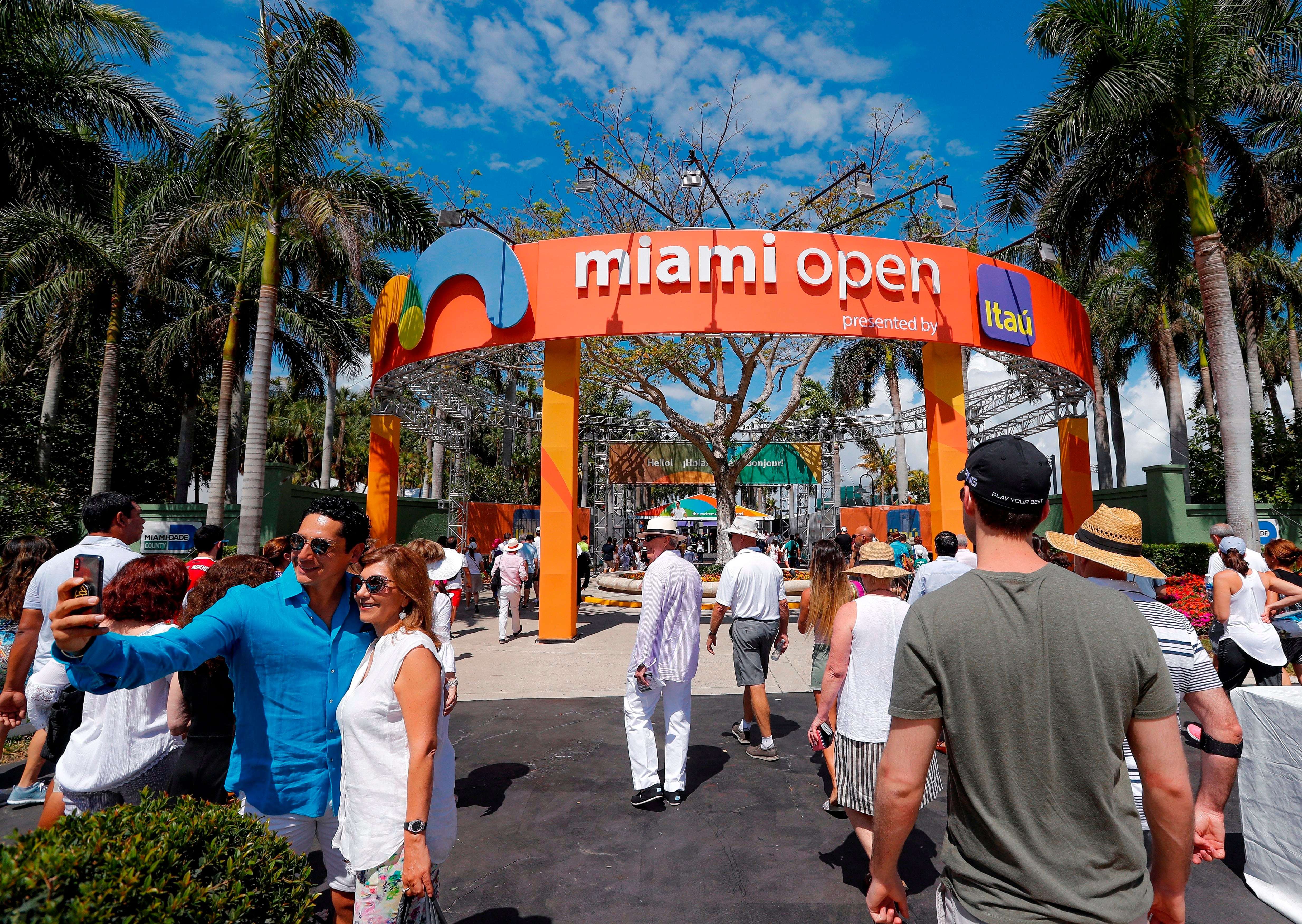El ingreso al Crandon Park, en Key Biscayne, la anterior sede del Miami Open