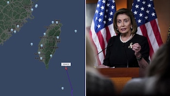 Nancy Pelosi sobrevuela Taiwán y