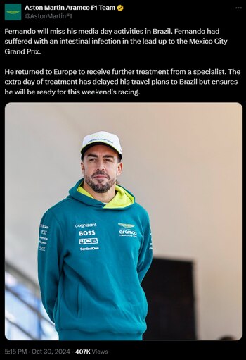 Comunicado sobre la salud de