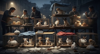 Personas comercializan perros, gatos y