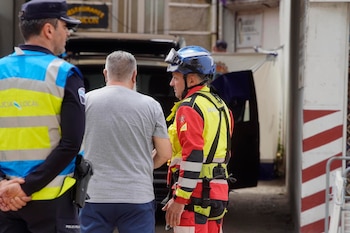 Bombero fallecido en un derrumbe