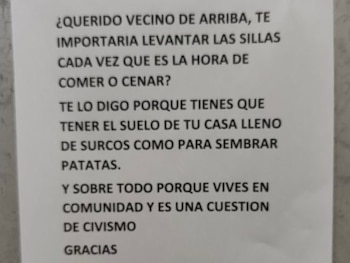 Una persona, cansada de los