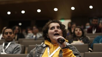 Una asistente al Congreso TESOL