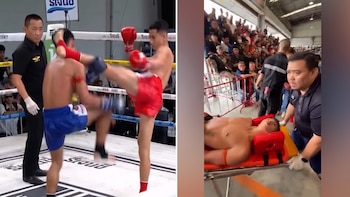 “No recuerdo nada”: el escalofriante video de la lesión en el cuello que sufrió un luchador de Muay Thai tras recibir una patada que lo dejó inconsciente