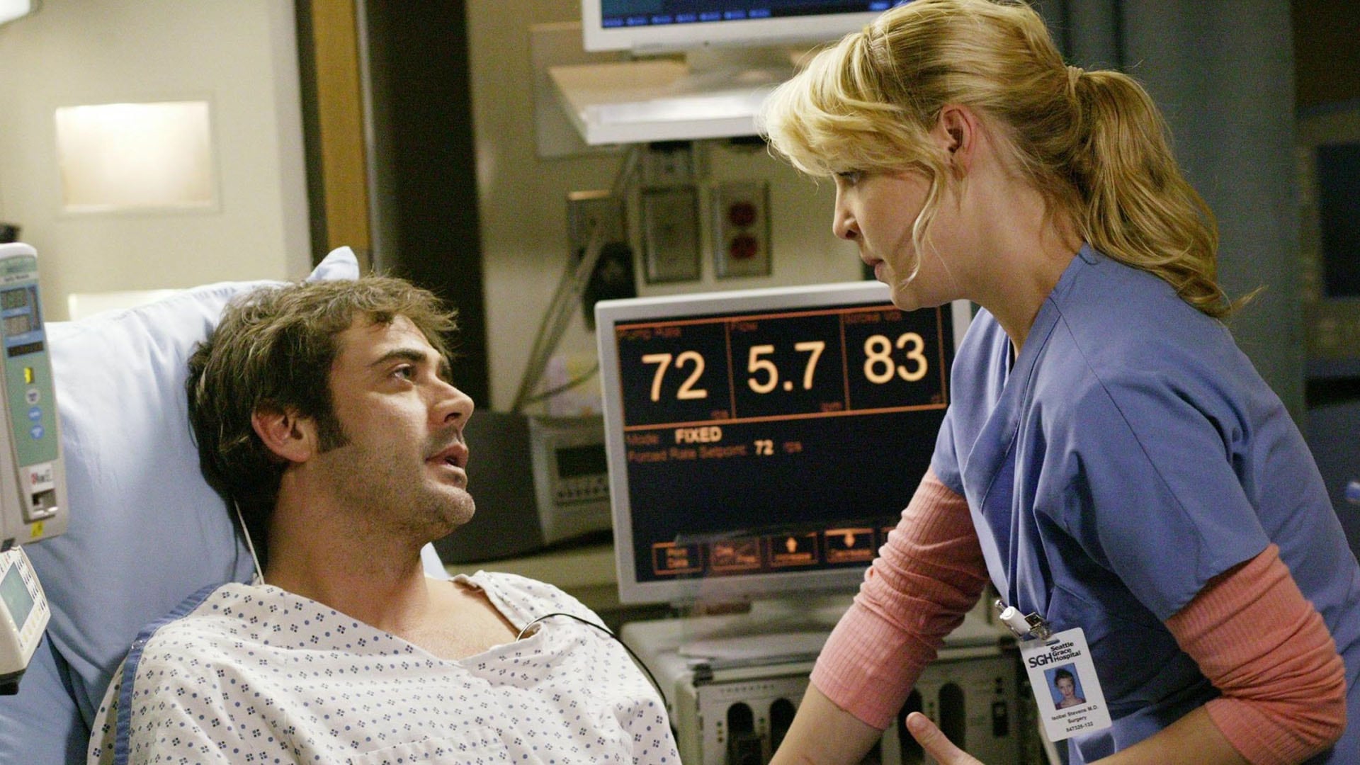 Jeffrey Dean Morgan y Katherine Heigl en Grey´s Anatomy