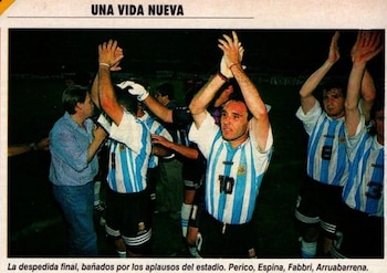 Recorte de la revista El Gráfico tras su primer partido con la selección argentina: el primer 10 de la Albiceleste después del retiro de Diego Armando Maradona