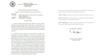 Consejo de Estado admitió tutela de Hernán Penagos contra Gustavo Petro por señalamientos de fraude - crédito Consejo de Estado