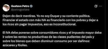 Afirmaciones de Gustavo Petro en