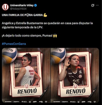 Universitario de Deportes – Angélica Bustamante – Estrella Bustamante - Liga Peruana de Vóley - Perú - deportes – 8 junio