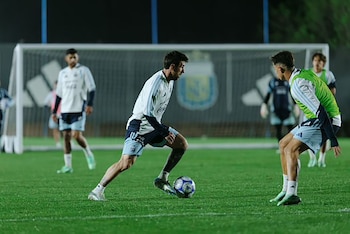 El penúltimo entrenamiento de Messi con la selección argentina