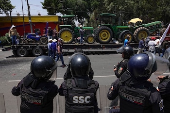 manifestación de campesinos