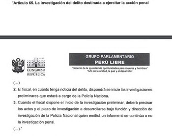 Proyecto de Waldemar Cerrón que