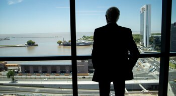 La vista de Puerto Madero desde las oficinas de Consultatio, la empesa de Costantini (Lihue Althabe)