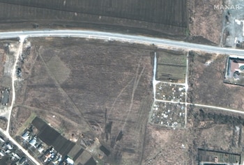 A satellite image shows an