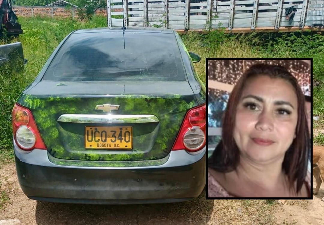 El vehículo fue encontrado el 18 de mayo en Norte de Santander - crédito Montaje Infoabe (Suministrada a Infobae Colombia / Yulixa Toloza Facebook)