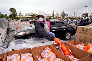 Un voluntario de la Federación
