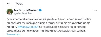 Marta Lucía Ramírez resaltó a