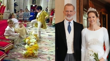 La vida de Victoria López-Quesada Borbón-Dos Sicilias fue la niña a la que Froilán pegó una patada en la boda de los reyes (Europa Press)