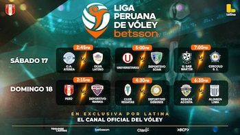 Programación de la fecha 1 de la primera fase de la Liga Peruana de Vóley 2026/27.