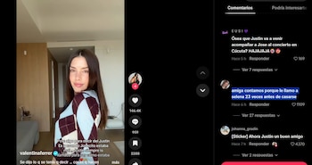 Valentina Ferrer desató todo tipo de comentarios tras revelar la cercanía de J Balvin y Justin Bieber - crédito @valentinaferrer/TikTok