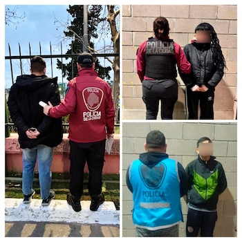 Tres personas, entre ellas un