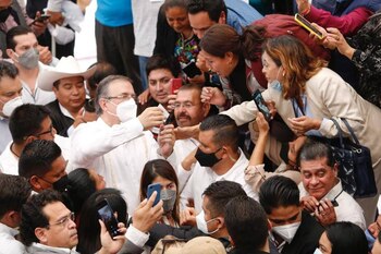 Simpatizantes de Marcelo Ebrard mandaron