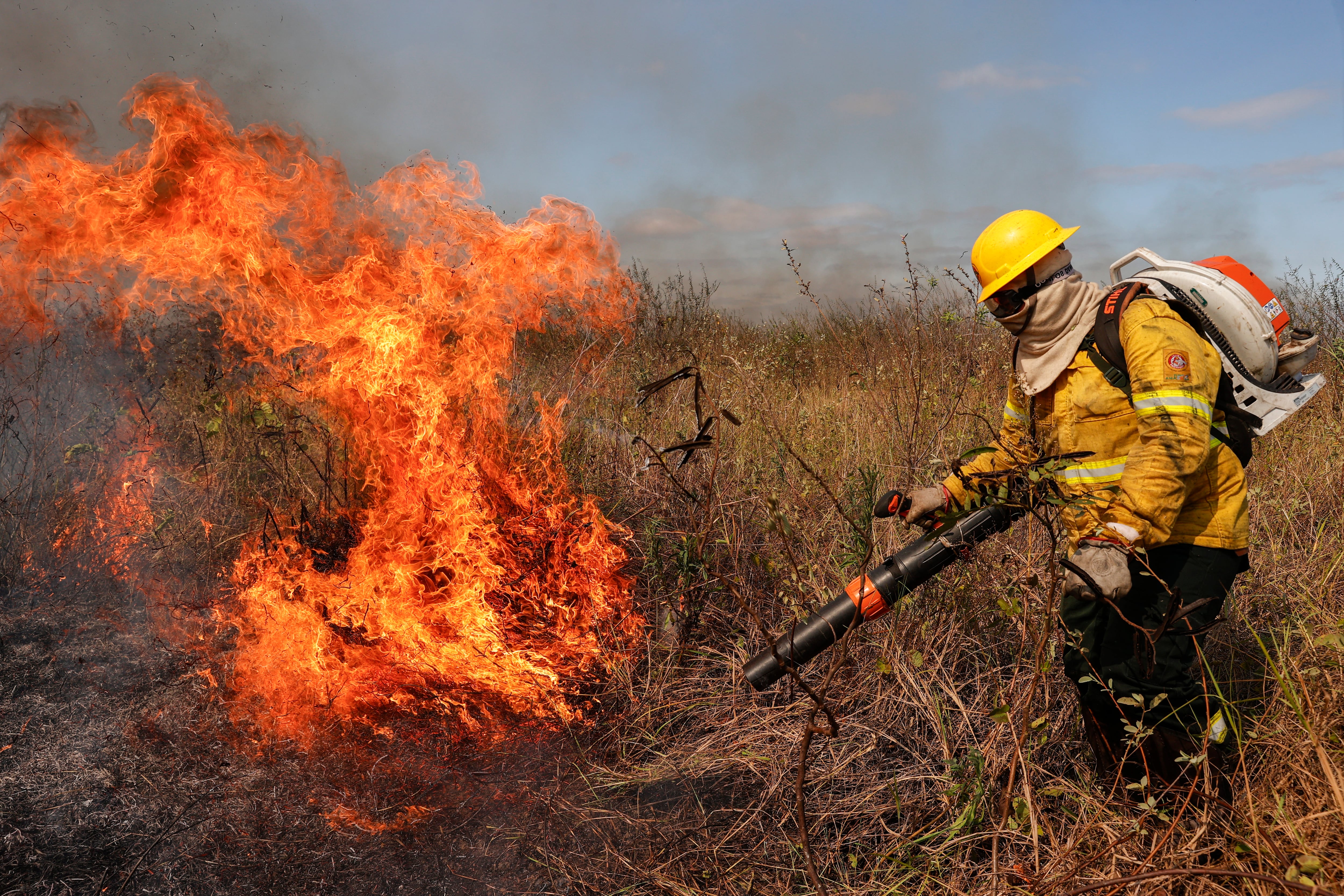Chile y Estados Unidos cuentan con estrategias de prevención de incendios y respuestas que incluyen tecnología, recursos especializados y participación comunitaria. - crédito EFE/Sebastião Moreira