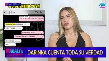 Darinka Ramírez muestra sus chats