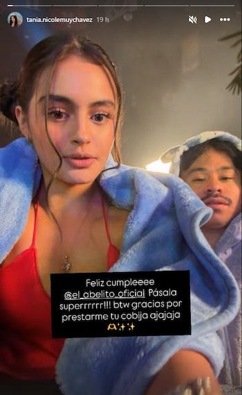Tania Nicole en la fiesta del Abelito (Instagram/@tania.nicolemuychavez)