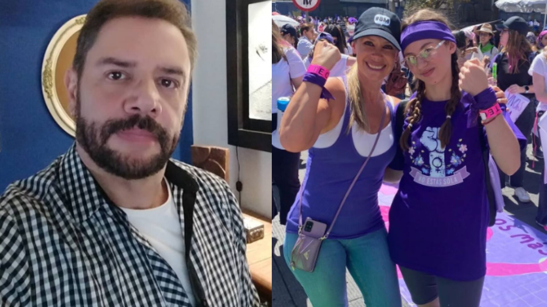 Héctor Parra, Ginny Hoffman y Alexa Parra (Instagram)