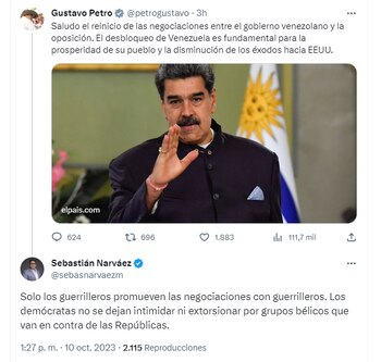 Críticas a Petro por su apoyo al régimen de Nicolás Maduro