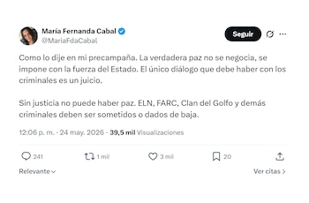 María Fernanda Cabal rechazó idea de Álvaro Uribe con grupos armados