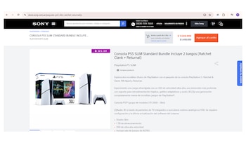 En la página de Sony