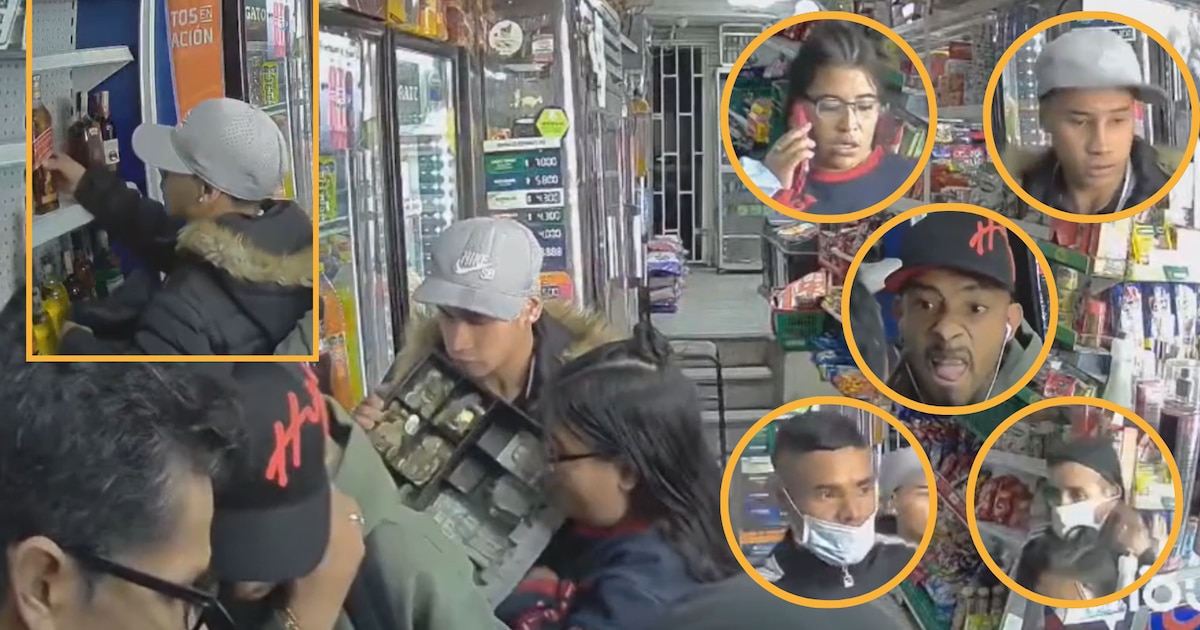 En video quedaron los rostros de los cinco ladrones durante un violento ...
