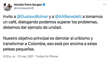 Trino de Nicolás Petro.