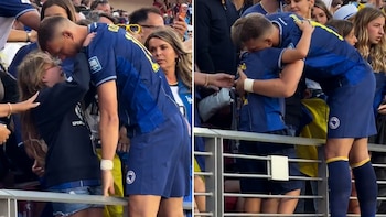 Video: el conmovedor gesto de Dzeko con su familia tras la eliminación de Bosnia ante Estados Unidos en el Mundial