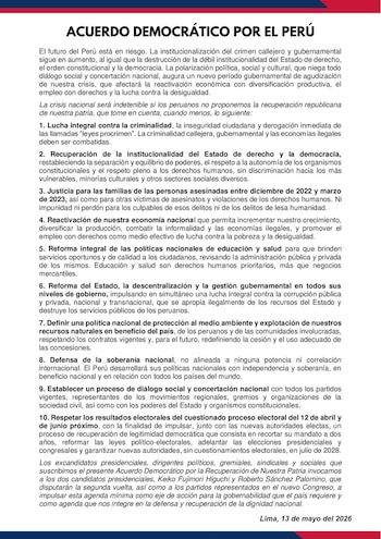 "Acuerdo democrático por el Perú"