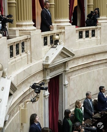 Sergio Massa en el palco