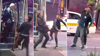 Taxista le pega a hombre que discutía con chofer de ómnibus captura