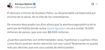 Enrique Gómez cuestionó el gasto