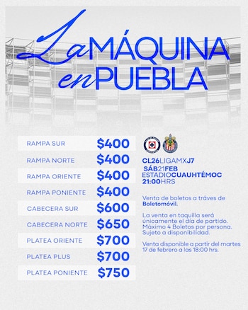 Los precios de los boletos