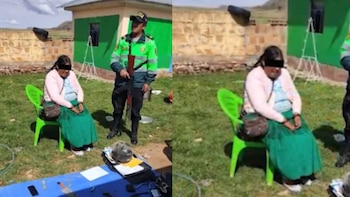 En el lugar, los agentes encontraron a Julia Mamani Fernández, única persona presente, quien no pudo explicar la presencia de los vehículos ni su procedencia (Créditos: Captura de pantalla de Exitosa)