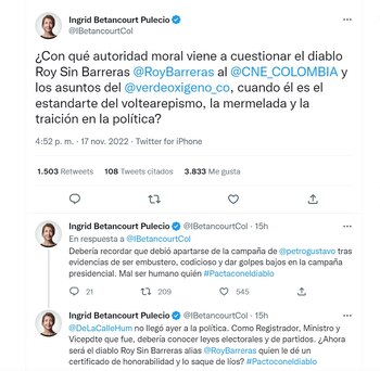 Ingrid Betancourt se salió de