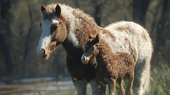 El Caballo Curly presenta una