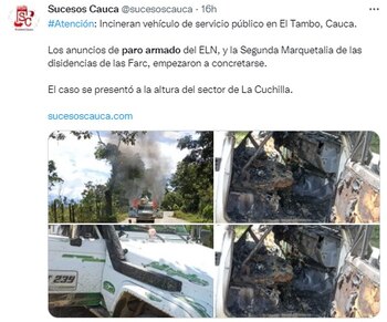 Tomada del portal Sucesos Cauca