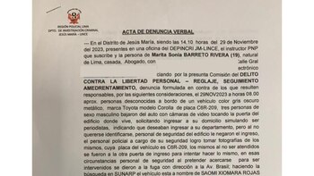 Marita Barreto denuncia reglaje ante