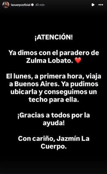 zulma lobato jazmín la cuerpo