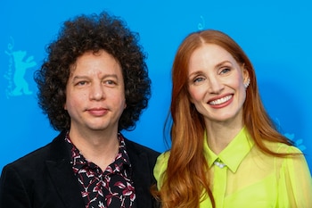 Michel Franco com Jessica Chastain na Berlinale, onde apresentou 'Dream'. REUTERS/Nadja Wohlleben